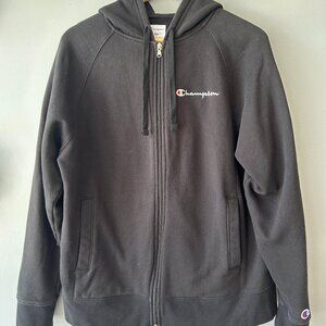 Zip up Champion hoodie, raglan sleeves.